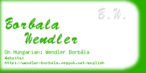 borbala wendler business card